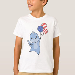 T-shirt Dino Flies Ballons USA Up Sweet Dinosaures
