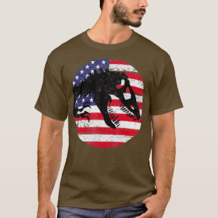 T-shirt Dino Fossi USA Drapeau Patriotique Dinosaure T-Rex