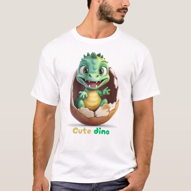 T-shirt dino mignon (Devant)