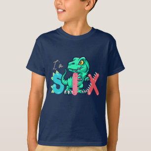 T-shirt Dino Rex I'm 6 Anniversaire garçon six Retour à l'