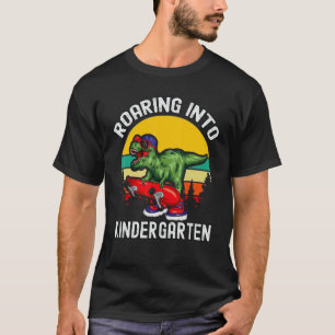 T-shirt Dino Roaring Hello Kindergarten Premier Jour De L'