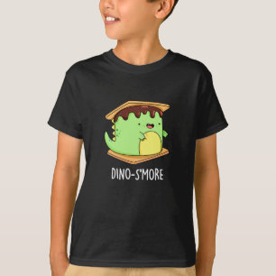 T-shirt Dino-smore Dinosaure Dinosaure Smore Pun Dark BG