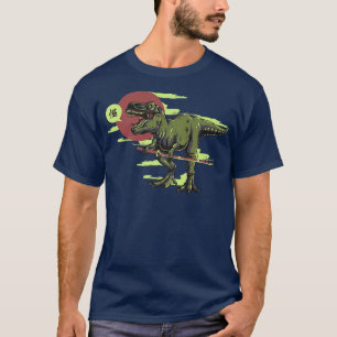 T-shirt Dino TRe Samurai avec le Cool Katana Kanji Anime 