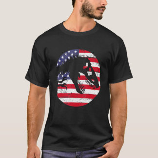 T-shirt Dino USA Flag Patriotic Dinosaur Rex 4th Of July