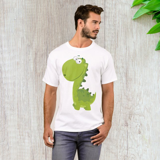 T-shirt Dino vert souriant (Créateur téléchargé)