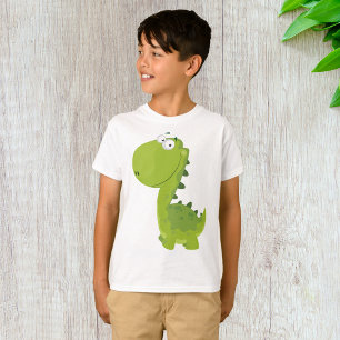 T-shirt Dino vert souriant