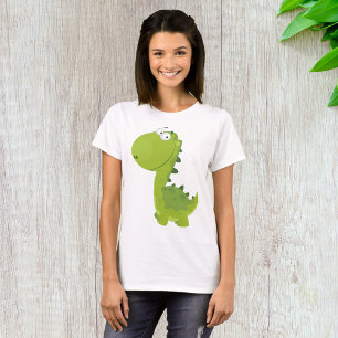 T-shirt Dino vert souriant