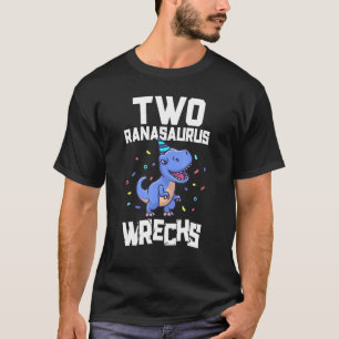 T-shirt Dinosaur 2 ans fête d'anniversaire 2e Anniversaire