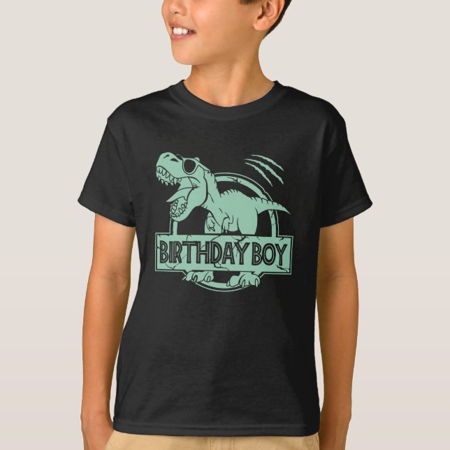T-shirt Dinosaur Birthday Boy (Devant)