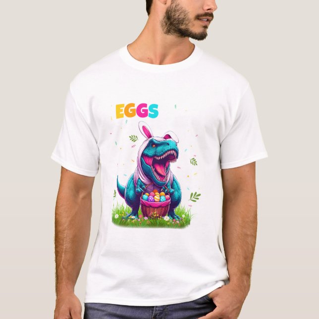T-shirt Dinosaur Bunny T rex Garçons (Devant)