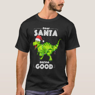 T-shirt Dinosaur Cher Père Noël Définir de bonnes lumières
