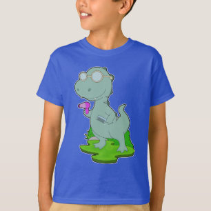 T-shirt Dinosaur Coiffeur Peigne Sèche-cheveux