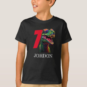 T-shirt Dinosaur Cool Joyeux 7ème anniversaire