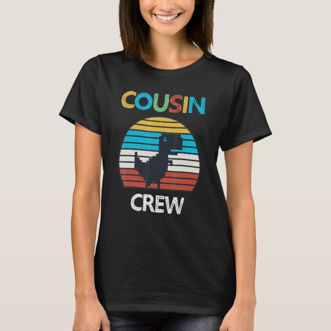 T-shirt Dinosaur Cousin Crew  Toddler Girls Boys Squad Fam (Devant)