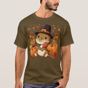 T-shirt Dinosaur de Thanksgiving mignon