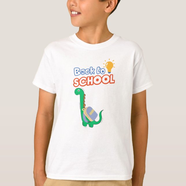 T-shirt Dinosaur drôle retour à l'école avec des enfants s (Devant)