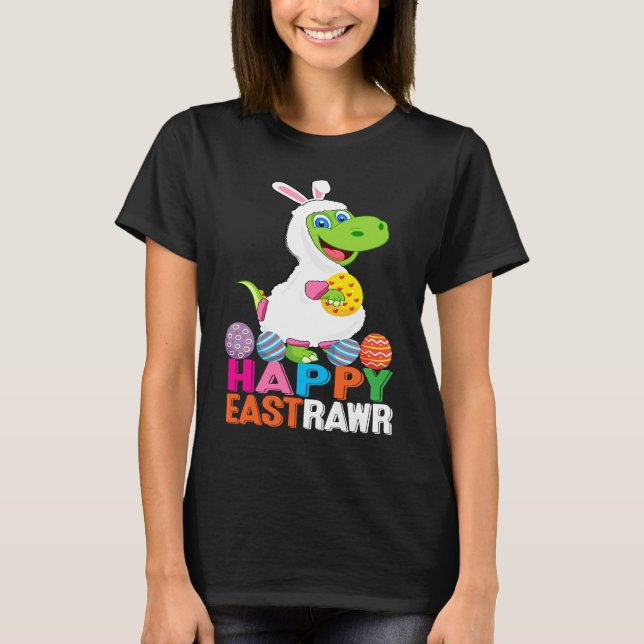 T-shirt Dinosaur Easter Day Eggs cellent Happy East Rawr r (Devant)