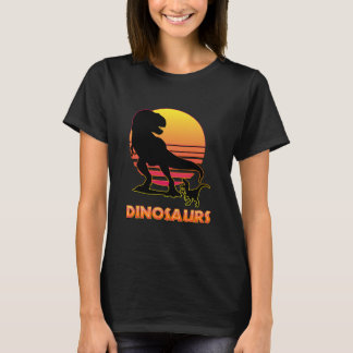 T-shirt Dinosaur Été pour les enfants adultes Dino d'été