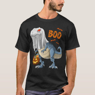 T-shirt Dinosaur fantôme T rex Funny Boo Citrouille d'Hall