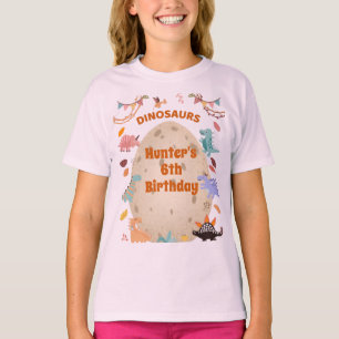 T-shirt Dinosaur fête d'anniversaire avec l'oeuf géant Din