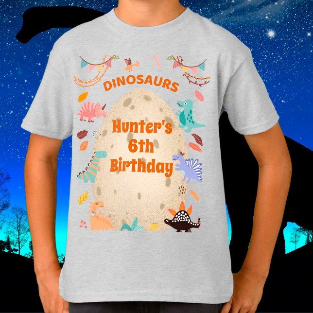 T-shirt Dinosaur fête d'anniversaire avec l'oeuf géant Din (Créateur téléchargé)