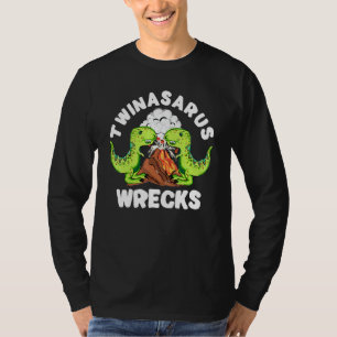 T-shirt Dinosaur Frères jumeaux Twinasaurus épaves T-Rex V