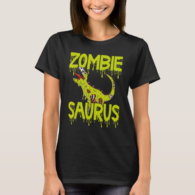 T-shirt Dinosaur Halloween Costume Dino Halloween Zombie D (Devant)