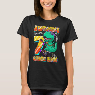 T-shirt Dinosaur Jouer Guitare Awesome Depuis 2016 Rex 7th