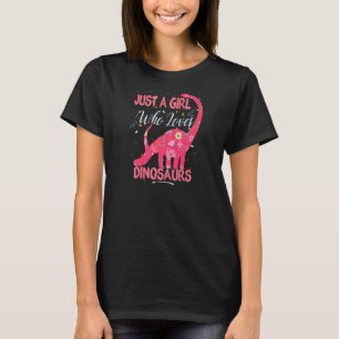 T-shirt Dinosaur Juste une fille qui aime Dinosaures flora