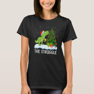 T-shirt Dinosaur Noël Luit La Lutte Dinosaure Noël