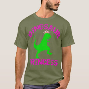 T-shirt Dinosaur Princesse - Filles Tiara Dino T-Rex