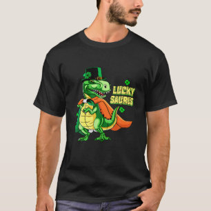 T-shirt Dinosaur Rex Jour de la Saint Patrick irlandais Ca