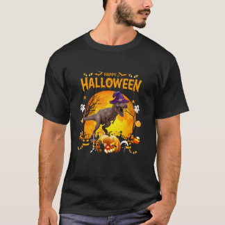 T-shirt Dinosaur sorcière Citrouille Halloween filles Dino
