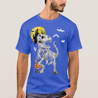 T-shirt Dinosaur T Re Skeleton Drôle Halloween Garçon Pum