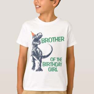 T-shirt Dinosaur T-Rex Casquette du parti Frère de la fill