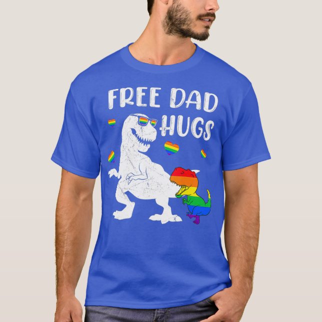 T-shirt Dinosaur T-rex Papa Gratuit Ennuis Portant Des Lun (Devant)