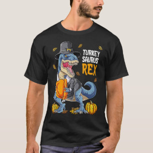T-shirt Dinosaur Thanksgiving Boys Turkey Saurus T Rex Pil