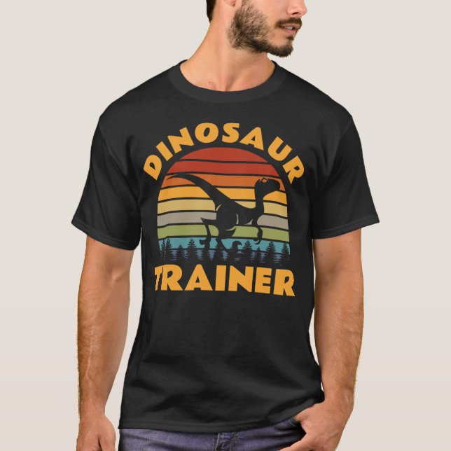 T-shirt Dinosaur Trainer Halloween Costume Retro Sunset Di (Devant)