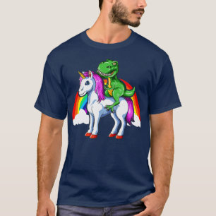 T-shirt Dinosaur Unicorn Dinosaur équitation Unicorn T Rex