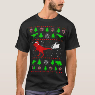 T-shirt Dinosaur Vilain Chandail De Noël Pour Adultes Enfa