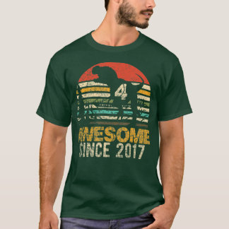 T-shirt Dinosaure 4 Ans Enfants de 4 Ans depuis