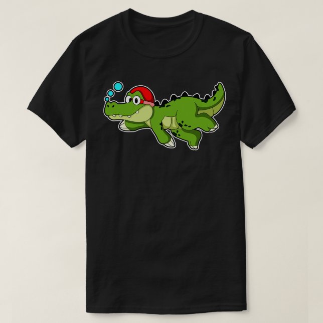T-shirt Dinosaure à nager sous l'eau (Design devant)