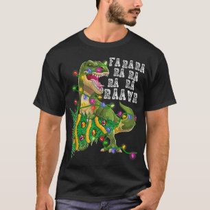 T-shirt Dinosaure Christmas Fa Ra Rawr Tree Rex Boys Xmas