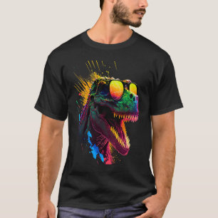 T-shirt dinosaure cool avec lunettes de soleil lézard préh
