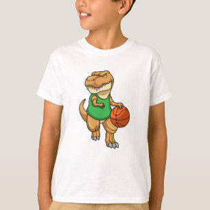 T-shirt Dinosaure dans Sports avec basket-ball