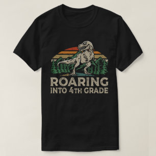 T-shirt Dinosaure de 4e année T Rex Retour à l'école