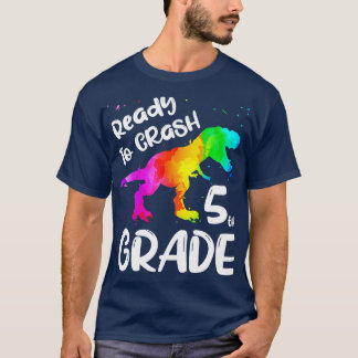 T-shirt Dinosaure de 5e année prêt à écraser le premier jo