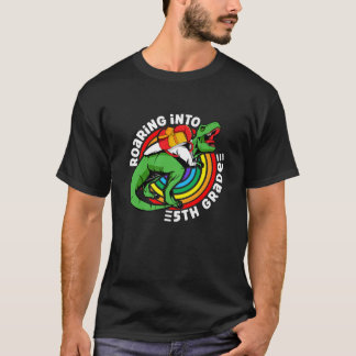 T-shirt Dinosaure De 5E Année T Rex Retour À L'École Ki