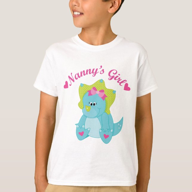 T-shirt Dinosaure de fille de Nannys (Devant)