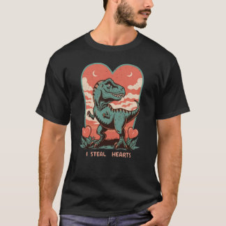 T-shirt Dinosaure de la Saint Valentin Je vole Coeurs T Re